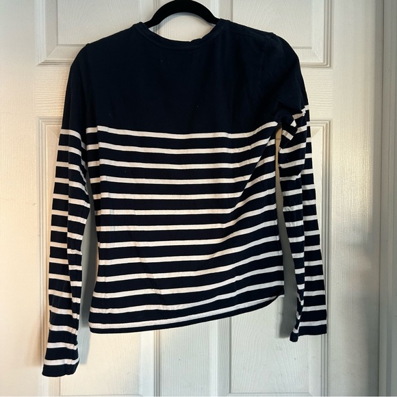 La Ligne Striped Cotton Long Sleeve Top - Picture 3 of 4